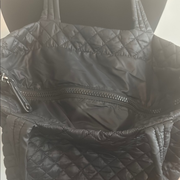 Black Quilted Tote Bag - Picture 3 of 5